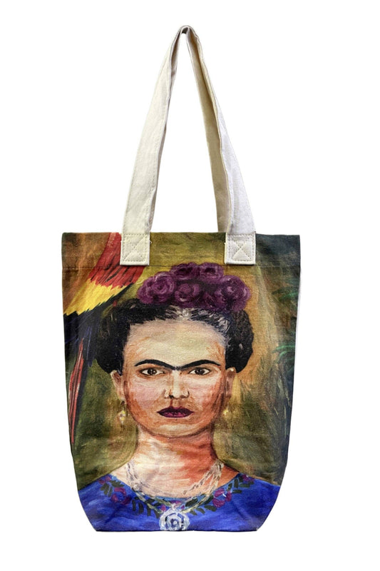 Frida Kahlo Self Portrait Art Cotton Tote Bag Pack of 3 - FreeLife Miami