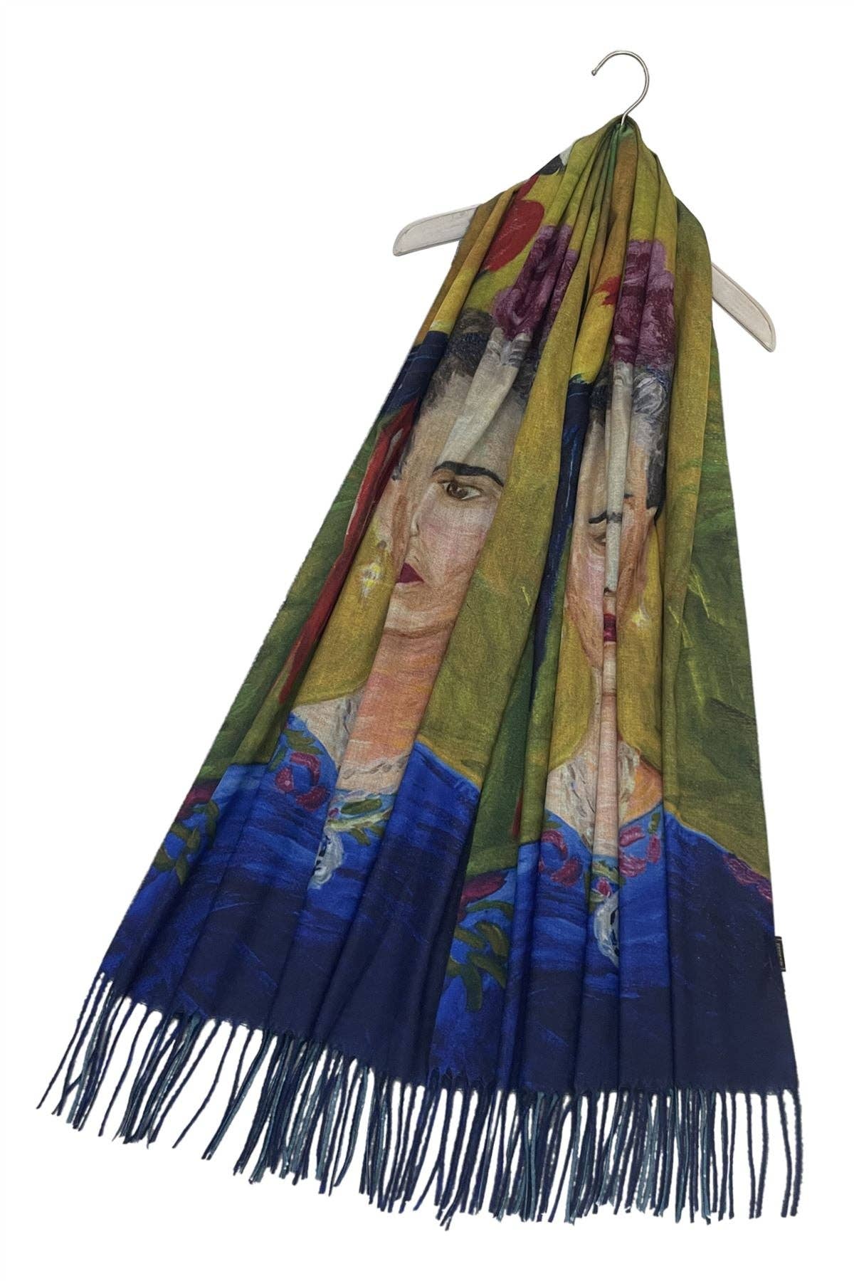 Frida Kahlo & Parrot Art Print Tassel Scarf